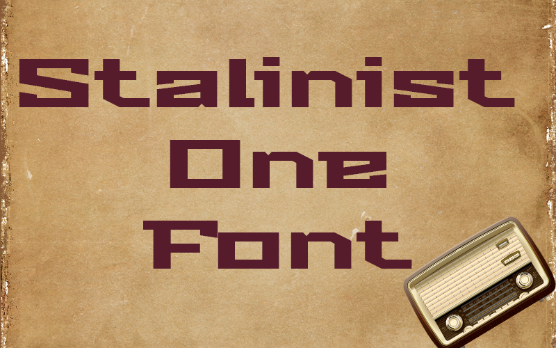 Stalinist One Font